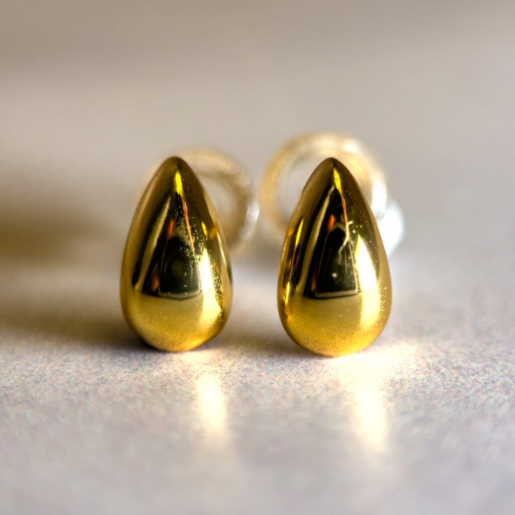 Aretes Gotitas de Oro