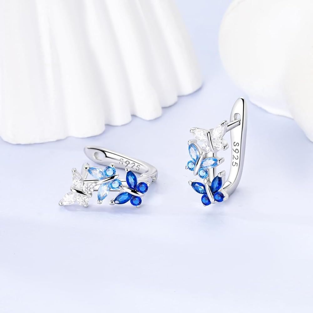 Aretes Mariposa Azul